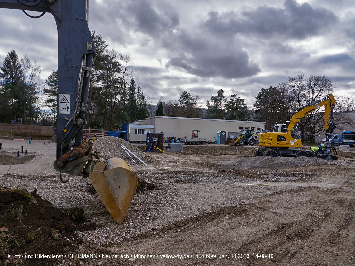10.01.2023 - Baustelle an der Quiddestraße Haus für Kinder in Neuperlach